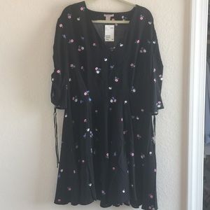 Floral fit and flair dress